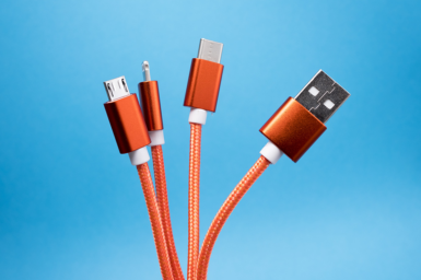 Cables for a range of phones that use lithium-ion batteries and produce waste