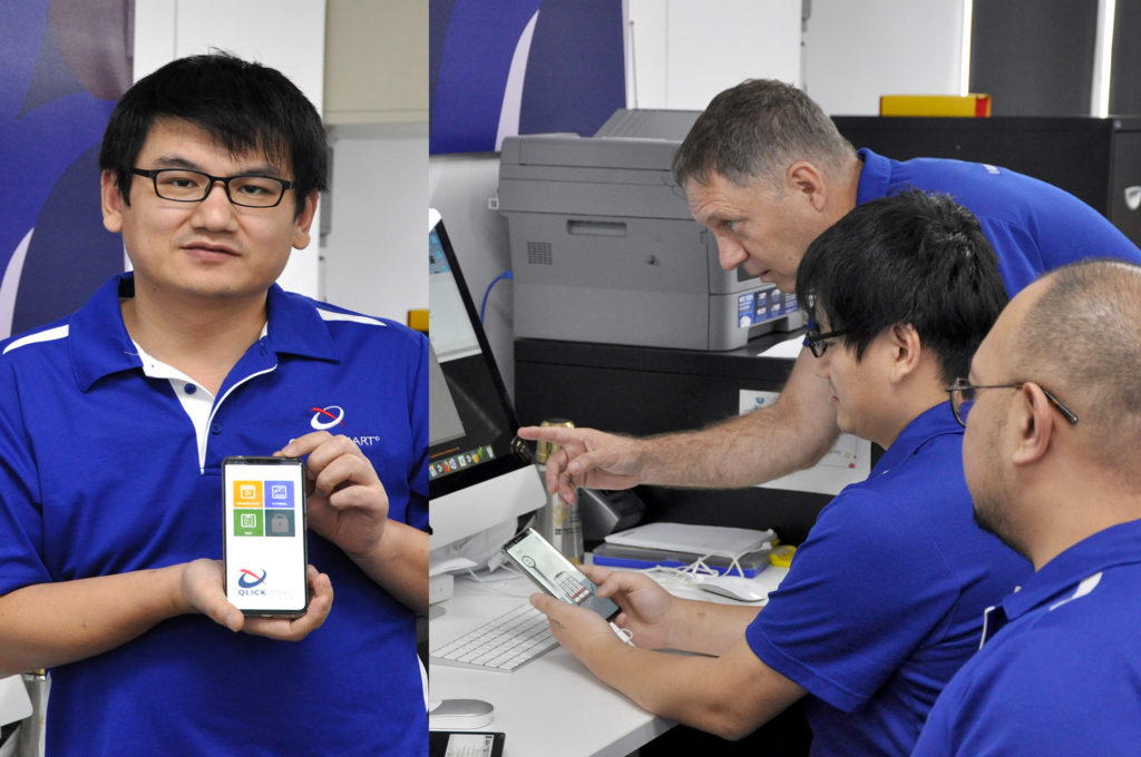Image showing the Smartstream app and staff working as part of the Innovation Connections program.