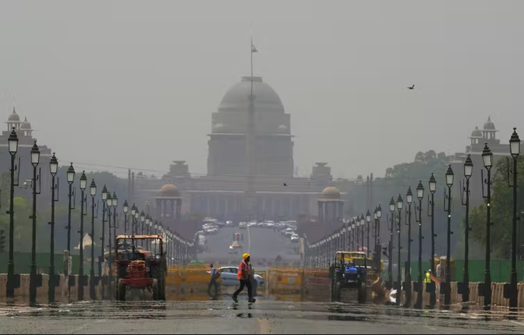 The Taj Mahal in India. Climate change weather