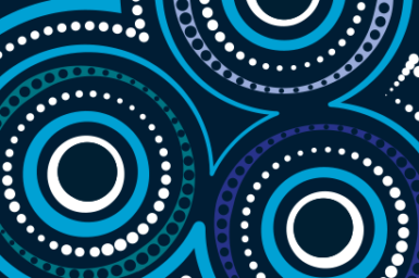 Aboriginal circle blue motif