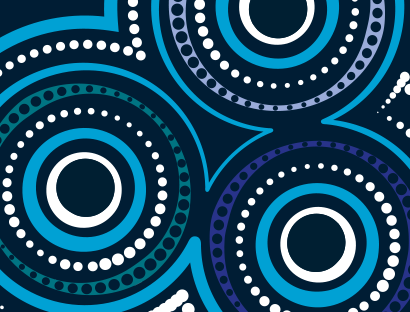 Aboriginal circle blue motif