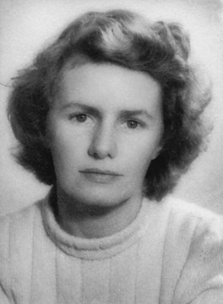 Image of professional woman's face in the 1940s. 